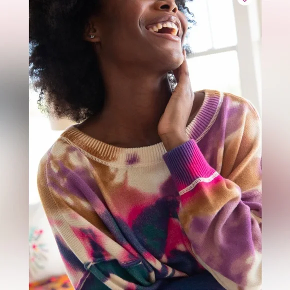 NATURAL LIFE Multicolor Tie-Dye Sweater - Picture 5 of 14